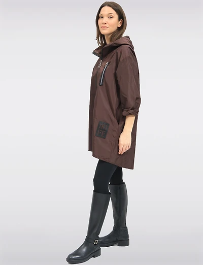Veste Coupe-vent Ultralégère À Capuche Et Poches Zippées Par Froccella