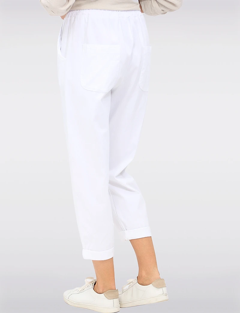 Pantalon Décontracté Stretch Avec Taille Élastique à 4-Poches par Froccella