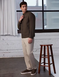 Blouson Moto Homme en Cuir Végane Effet Suédé – Poignets Zippés par Projek Raw