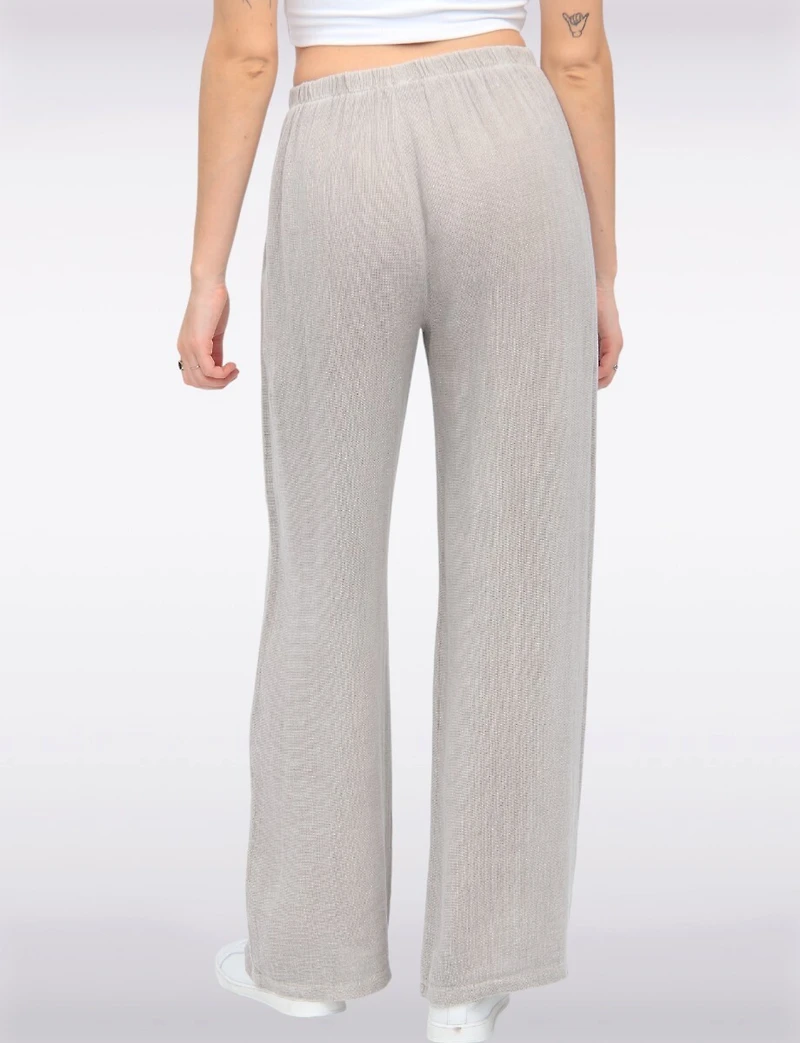 Pantalon Décontracté à Jambe Large en Mélange Coton-Lin par Froccella