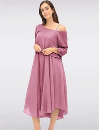 Robe Deux Pièces Polyvalente en Coton Doublée avec Ourlet Arrondi par Froccella
