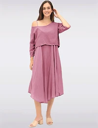 Robe Deux Pièces Polyvalente en Coton Doublée avec Ourlet Arrondi par Froccella