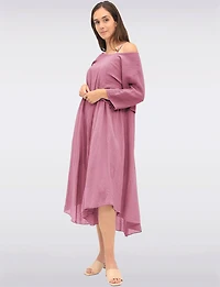 Robe Deux Pièces Polyvalente en Coton Doublée avec Ourlet Arrondi par Froccella