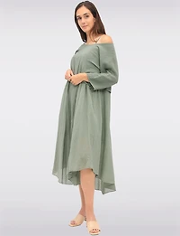 Robe Deux Pièces Polyvalente en Coton Doublée avec Ourlet Arrondi par Froccella