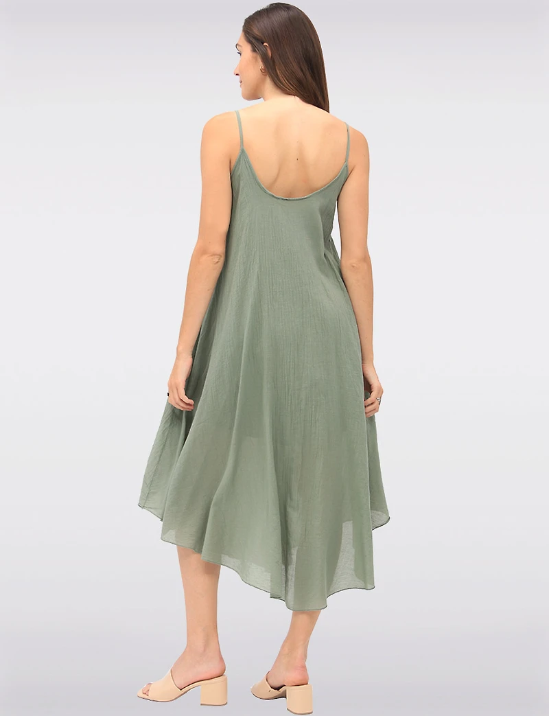 Robe Deux Pièces Polyvalente en Coton Doublée avec Ourlet Arrondi par Froccella
