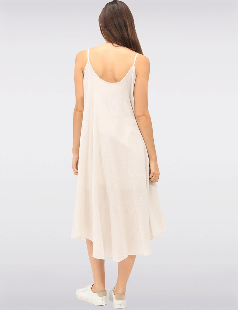 Robe Deux Pièces Polyvalente en Coton Doublée avec Ourlet Arrondi par Froccella