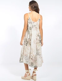 Tenue Deux Pièces Robe À Fleurs Doublé De Coton Et Ourlet Arrondi Par Froccella