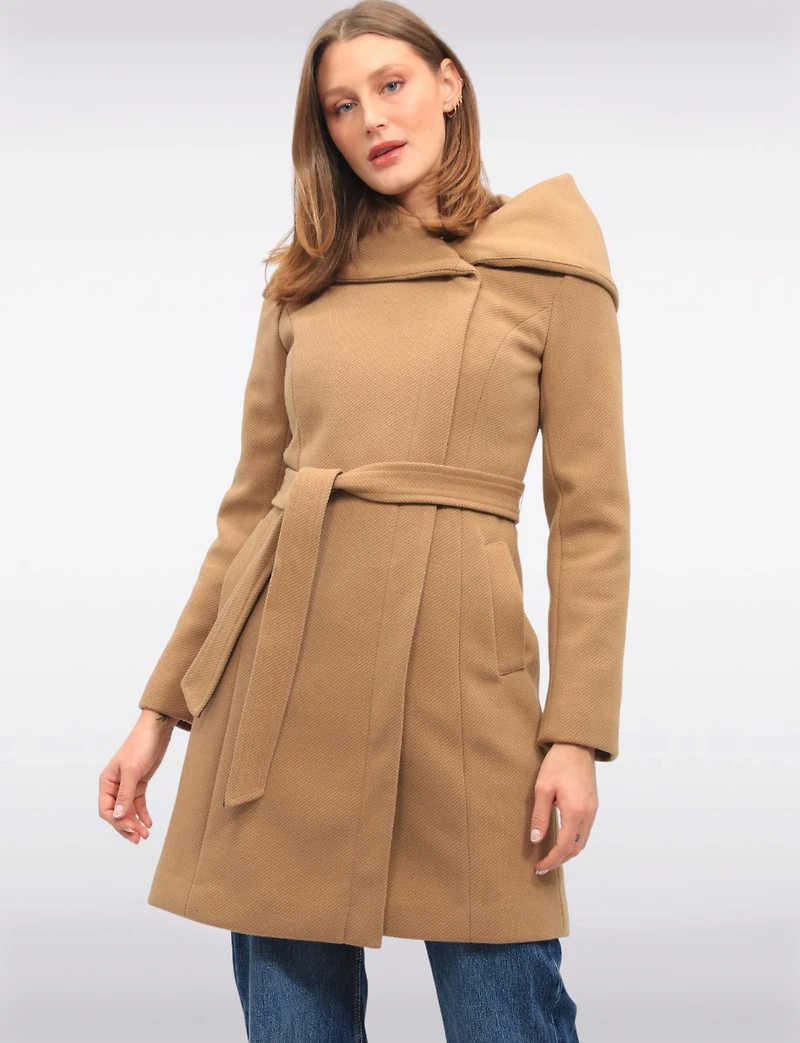 Manteau Trench Végétalien Ceinturé à Grande Capuche par Cole Haan