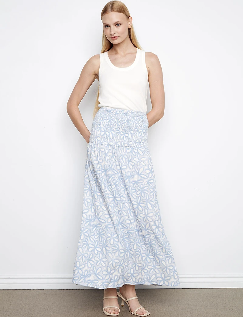 Robe Jupe Floral Élégante 2-en-1 Convertible à Bretelles Amovibles par Charlie B