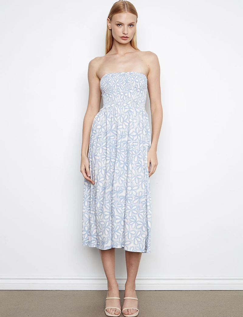 Robe Jupe Floral Élégante 2-en-1 Convertible à Bretelles Amovibles par Charlie B