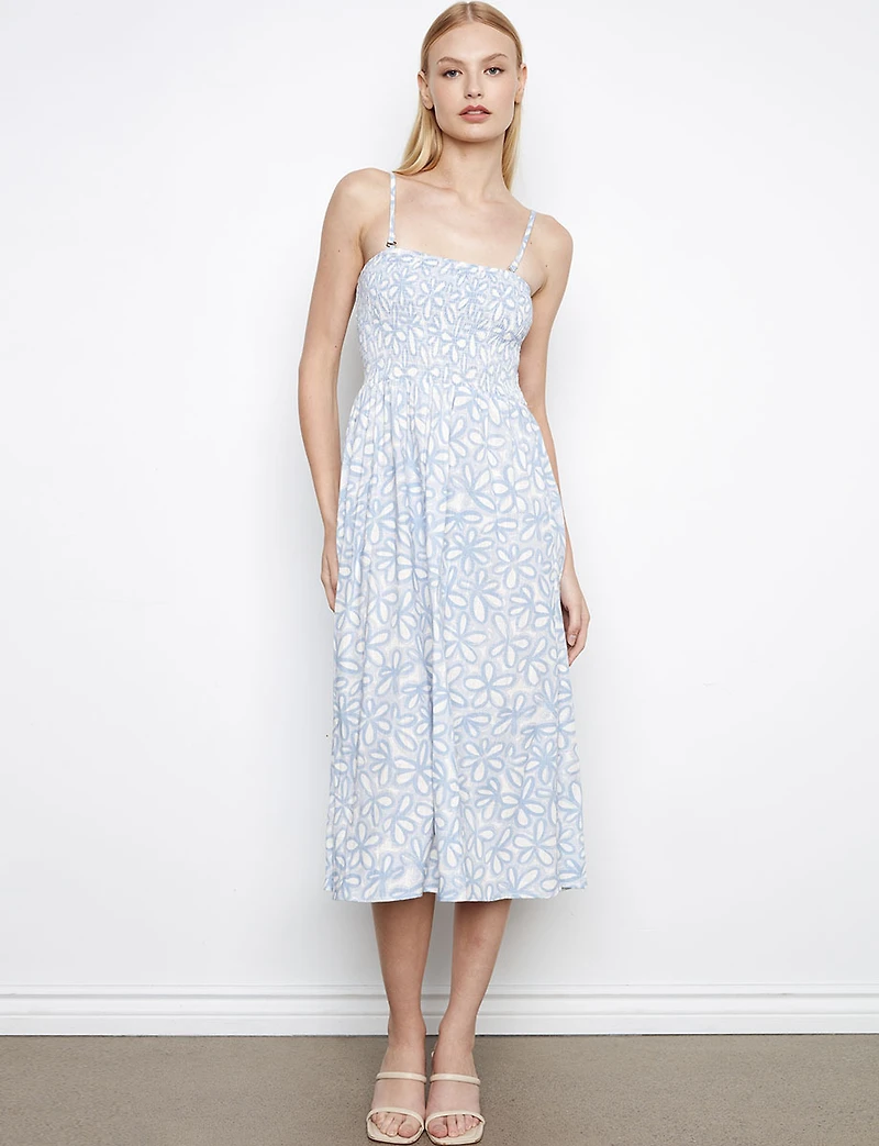 Robe Jupe Floral Élégante 2-en-1 Convertible à Bretelles Amovibles par Charlie B