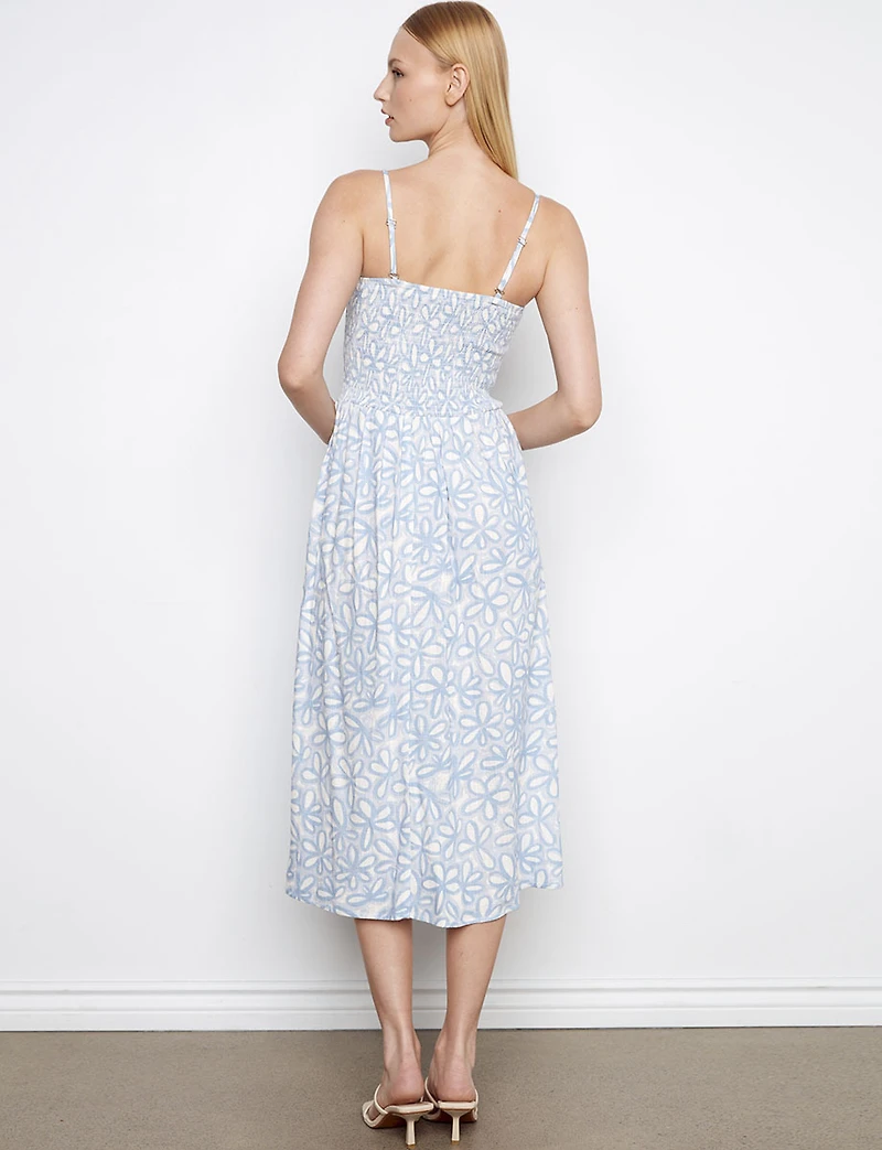 Robe Jupe Floral Élégante 2-en-1 Convertible à Bretelles Amovibles par Charlie B