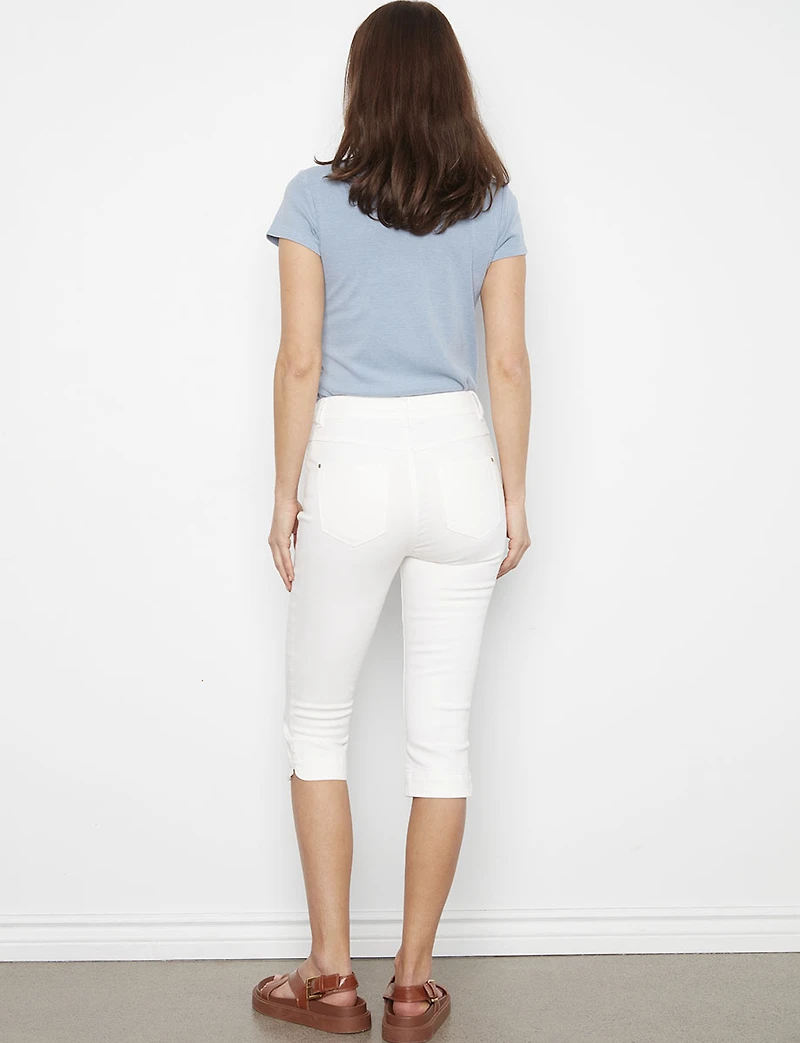 Capris Extensible Polyvalent En Sergé Longueur Genou Avec 5-Poches par Charlie B