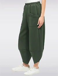 Pantalon Ballon Taille Élastique et Ourlet Asymétrique En Tricot par Froccella
