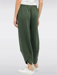 Pantalon Ballon Taille Élastique et Ourlet Asymétrique En Tricot par Froccella