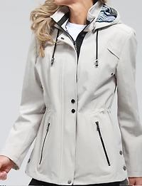 Manteau Végan Breathe-Tech® Softshell avec Capuche Amovible par Saki