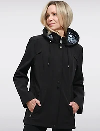 Manteau Végan Breathe-Tech® Softshell avec Capuche Amovible par Saki
