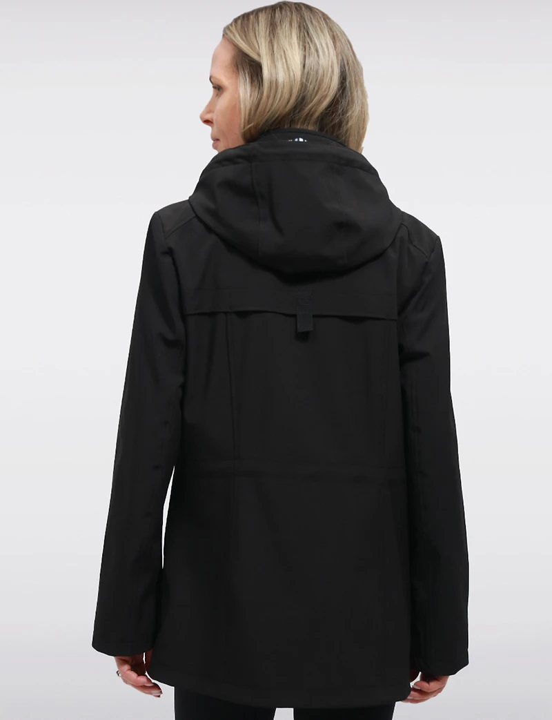Manteau Végan Breathe-Tech® Softshell avec Capuche Amovible par Saki