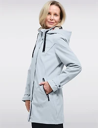 Veste Parka Léger Végan Breathe-Tech® Softshell avec Capuche Amovible – Saki