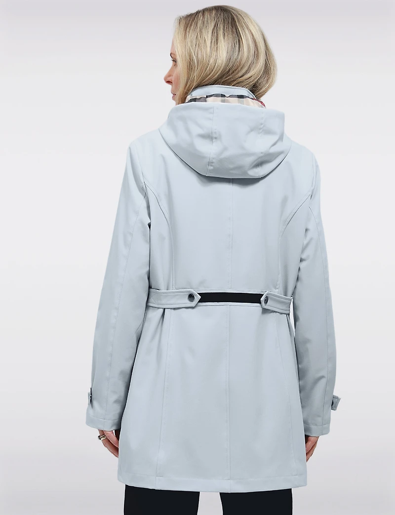 Veste Parka Léger Végan Breathe-Tech® Softshell avec Capuche Amovible – Saki