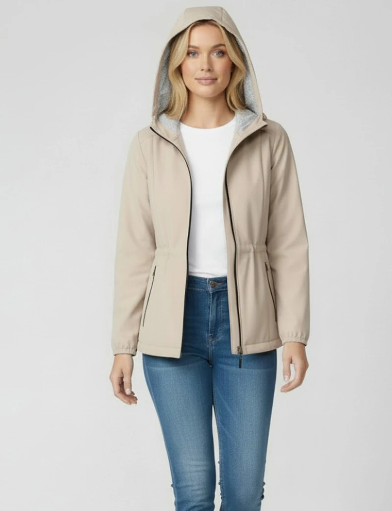 Parka Active Imperméable Légère à Coupe Ajustée avec Capuche par Free Country