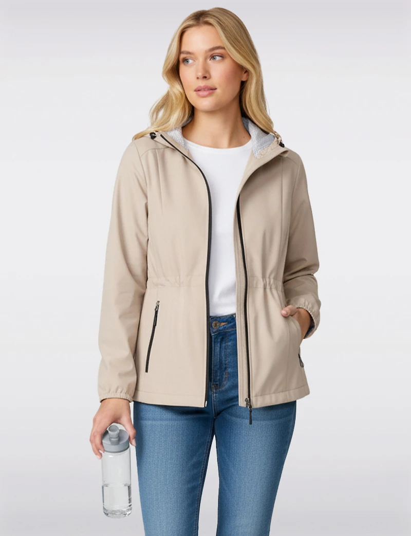 Parka Active Imperméable Légère à Coupe Ajustée avec Capuche par Free Country