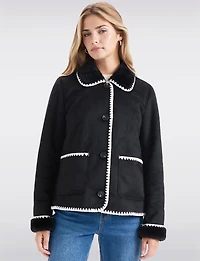 Manteau Coupe Courte Tresse Suede Boxing Day par JSM GROUP | Manteaux