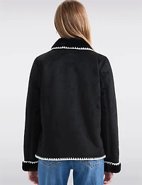 Manteau Coupe Courte Tresse Suede Boxing Day par JSM GROUP | Manteaux