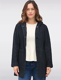 Veste Légère Végan à Capuche avec Effet Chiné & Poches Plaquées par Details