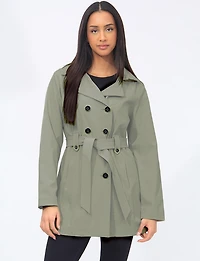 Veste Légère Breathe-Tech® Softshell Trench Ceinturé à Double Boutonnage - Saki