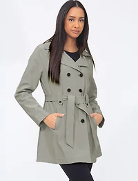 Veste Légère Breathe-Tech® Softshell Trench Ceinturé à Double Boutonnage - Saki