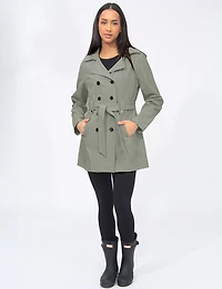 Veste Légère Breathe-Tech® Softshell Trench Ceinturé à Double Boutonnage - Saki