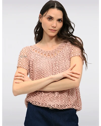 Haut Manches Courtes Crochet Froccella