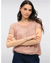 Haut Manches Courtes Crochet Froccella