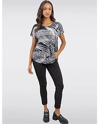 Tunique Abstraite Noir & Blanc par Vamp
