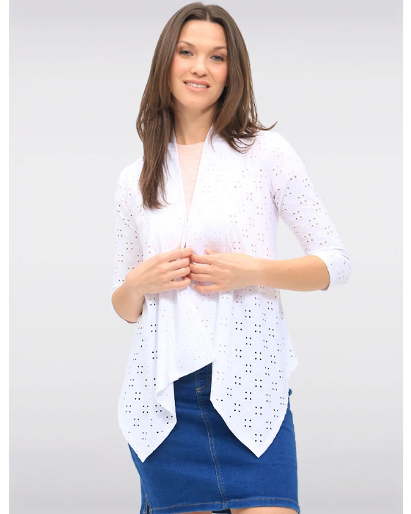 Boléro Blanc Drapé Polyvalent par Vamp