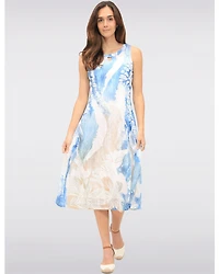 Robe Midi Imprimée Sans Manches par Cativa