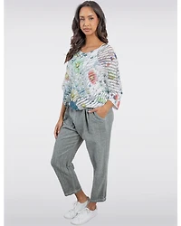 Pantalon Ceinturé Lin Chic par Froccella