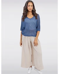 Pantalon Large Crinkle Chic par Froccella