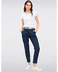 Pantalon Denim Stretch Slim par Froccella
