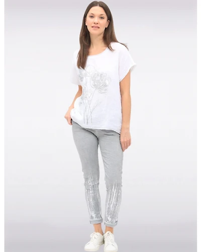 Pantalon Ajusté Froissé par Froccella