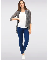 Pantalon Denim Foncé Étroit en Coton Extensible à Enfiler avec Poches par Erika