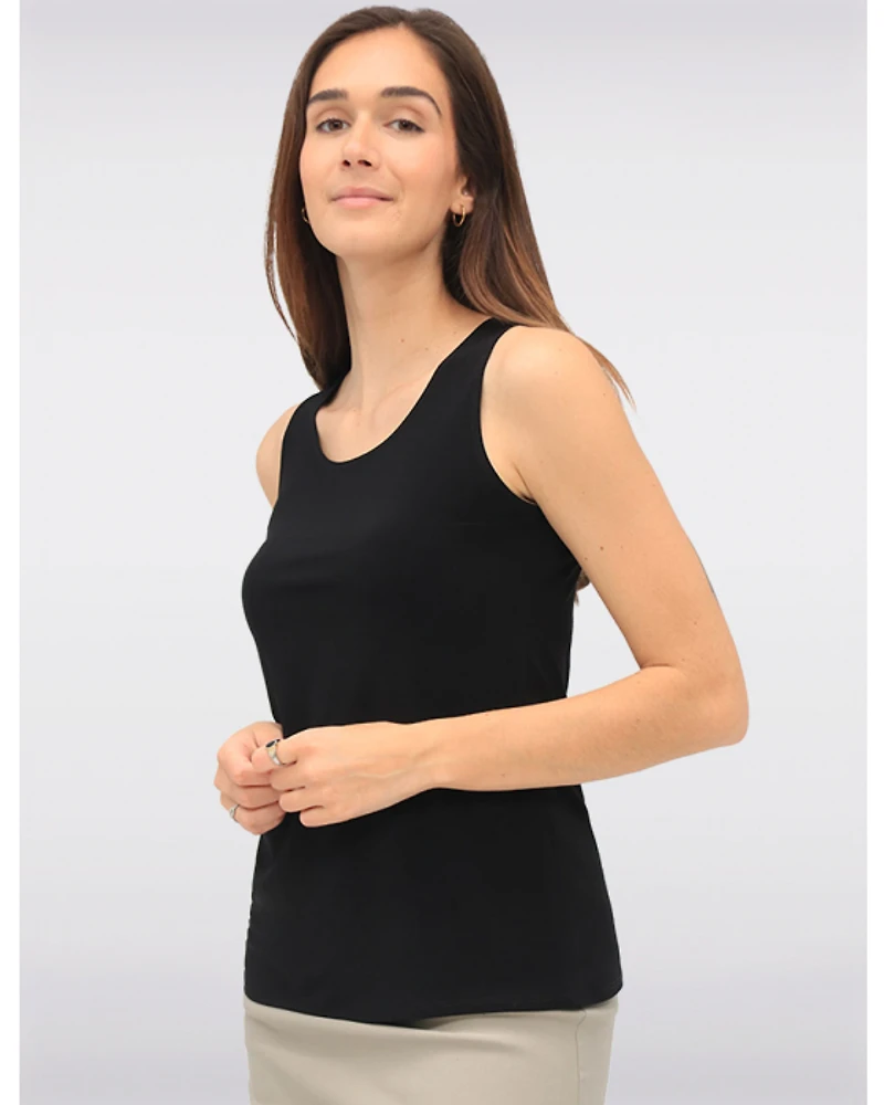 Camisole Classique Unie Polyvalente à Encolure Ronde par GWV
