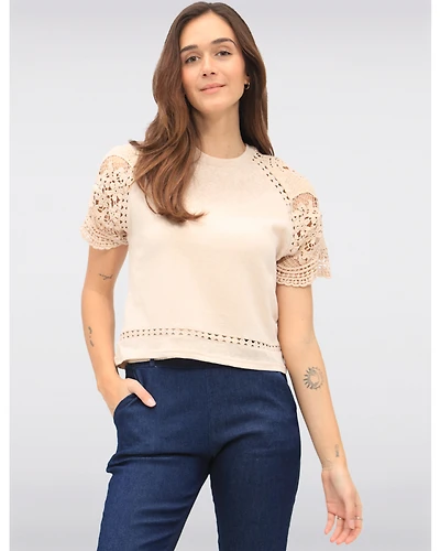 T-Shirt Coton Brodé par Gabby Isabella
