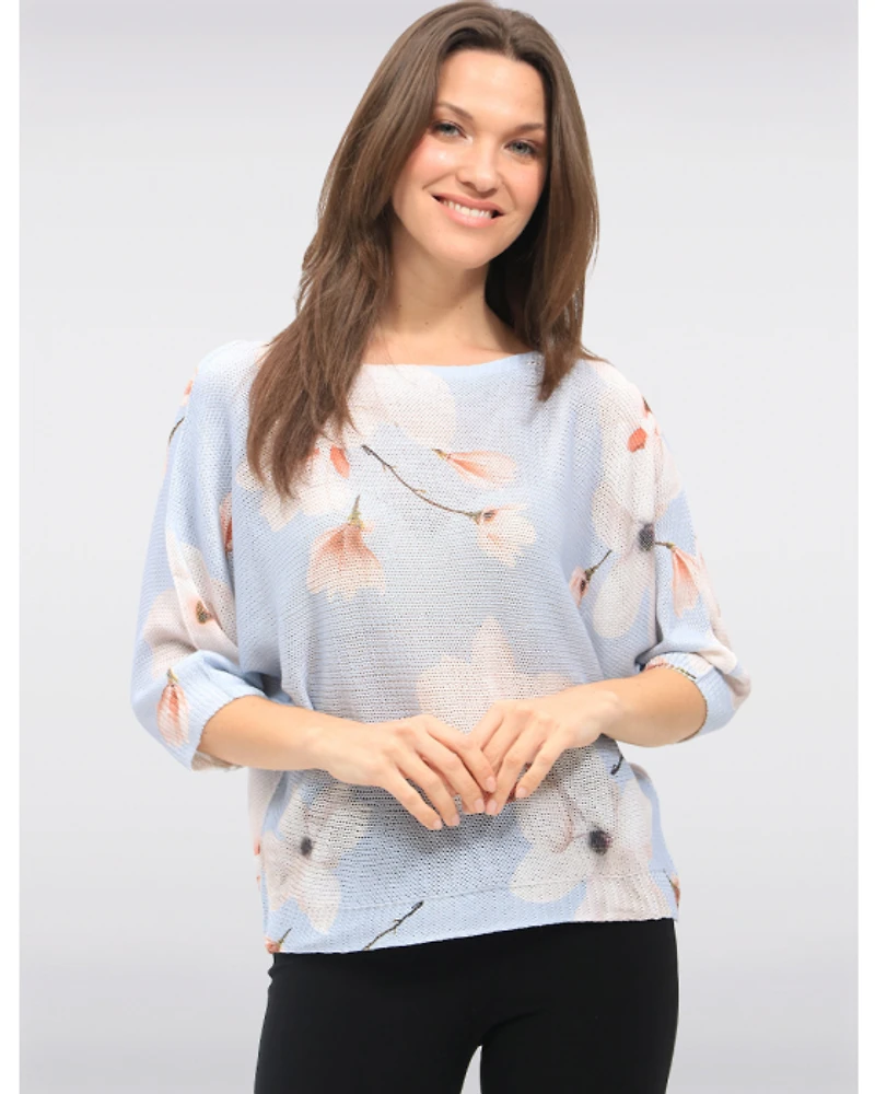 Haut Tricot Manches Dolman Fleur Froccella