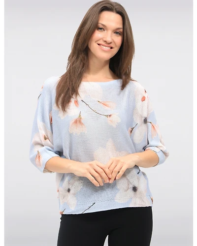 Haut Tricot Manches Dolman Fleur Froccella
