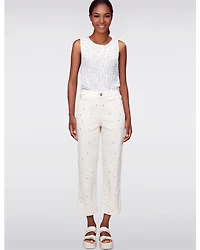Pantalon Cropped Brodé par Charlie B.