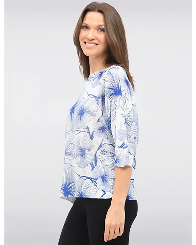 Haut Tricot Col Rond Floral Froccella