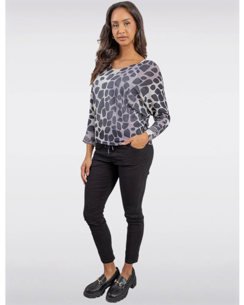 Haut Tricot Imprimé Léopard par Froccella