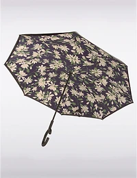 Manteaux Manteaux | La maison du manteau au Québec Parapluie Réversible Polyvalent Multicolore avec Motif de Fleurs et de Feuilles